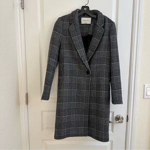 Babaton Gray Plaid Coat